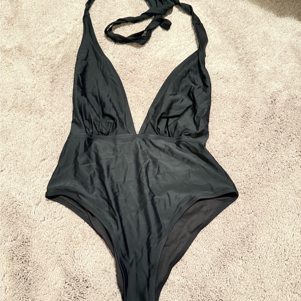 Stylish Black  One Piece Swimsuit